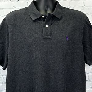 Polo Ralph Lauren Shirt Small Purple Pony Logo Short Sleeve Knit Gray XL X-Large